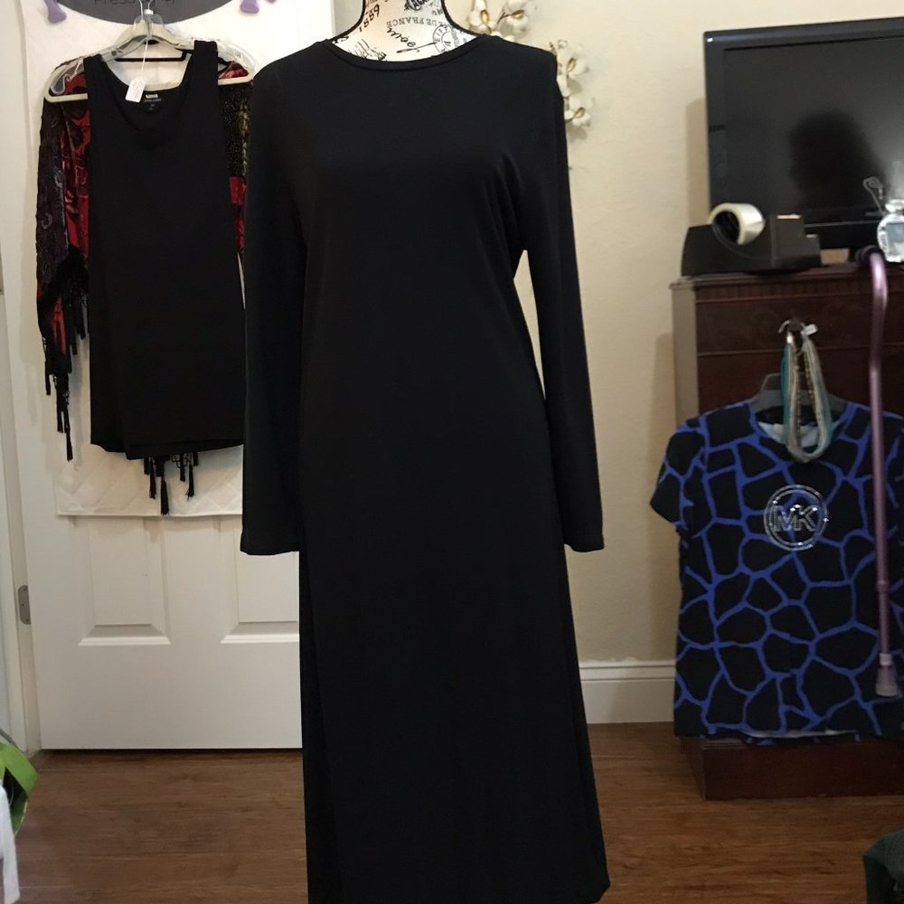 DW-Lauren by Ralph Lauren Long Sleeve Black Dress